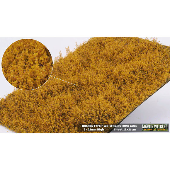 Bush F - Grass type - 15mm high - Autumn Gold : Martin Uhlberg Non-scale WB-SFAG