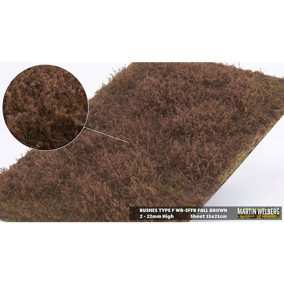 Arbusto F, tipo hierba, 15 mm de altura, marrón otoño: Martin Uhlberg, sin escala WB-SFFB