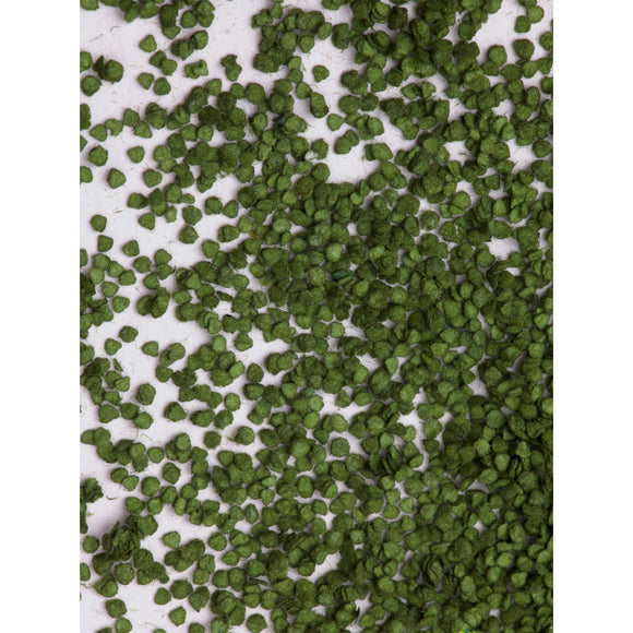 Material en polvo: hojas de abedul (verde oscuro): material MBR, sin escala 50-6001