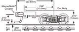 Arch Bar Bogie with Coupler (Long handle) : Micro Trains Complete N(1:160) 302004