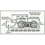 Arch Bar Bogie con acoplador (mango corto): Micro Trains Complete Z (1:220) 00402001(955)