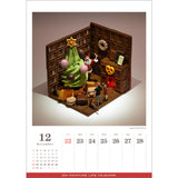 MINIATURE LIFE CALENDAR 2024 (International Version / No indication of Japanese national holidays, English Titles)