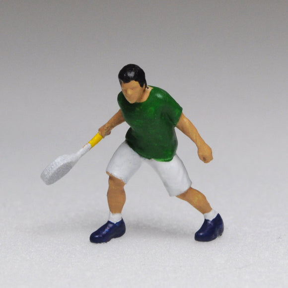 Muñeco atleta Postura de bádminton Postura básica A: Sakatsu Producto terminado impreso en 3D HO (1:87) 216