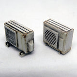 "Model" Air Conditioner Outdoor Unit (Round / Square) 2pcs each : Sakatsu 3D Printed Unpainted Kit HO(1:80) ) 705