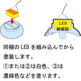 Electric lampshade with LED, 2 sets: Sakatsuo material HO(1:87) 1503