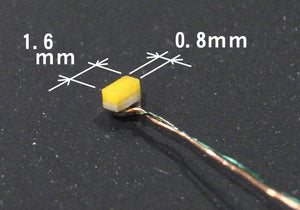 1.6x0.8mm 芯片 LED 白色/荧光色 2pcs : Sakatsuo Electronics Parts Non-scale 2201