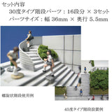 [Modelo] Piezas de escalera de 30 grados Nota: Equivalente de Kobaru: Sakatsu Kit sin pintar N (1:150) 3722