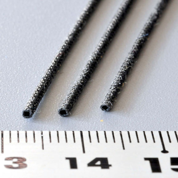 Tubo de fibra, diámetro exterior 1,4 mm, negro: material Sakatsu, sin escala 4525