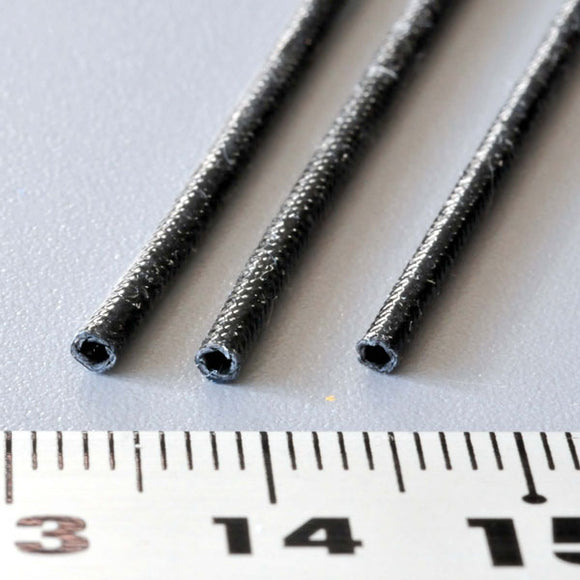 Tubo de fibra, diámetro exterior 1,8 mm, negro: material Sakatsu, sin escala 4526
