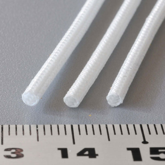 Tubo de fibra, diámetro exterior 2,3mm, blanco.
