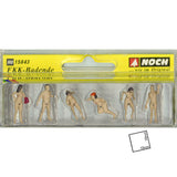 Nudist (bathing naked): Noch painted complete set HO(1:87) 15843