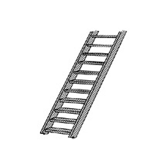 Ladder staircase 2.4 x 5.6 x 75 mm: Plastruct plastic material, non-scale 90441