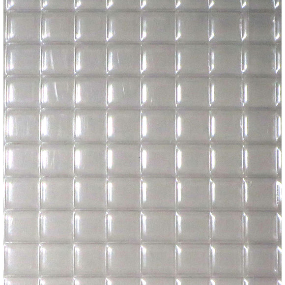 Square tiles (clear) : Plastruct plastic material, non-scale PSC-42