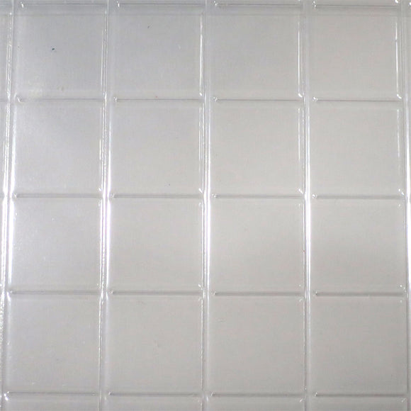 Azulejos cuadrados (transparentes): material plástico Plastruct, sin escala PSC-45