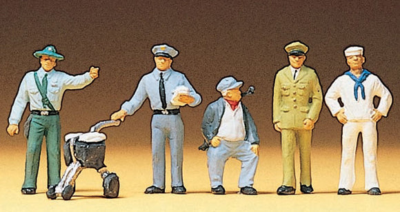 Specialists Policemen, Sailors : Preiser Painted Finish HO(1:87) 10014
