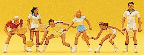 People Playing Tennis : Preiser - Painted Finish HO(1:87) 10078