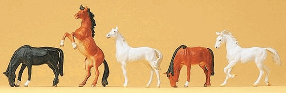 5 Horses : Preiser - Finished product HO(1:87) 10156
