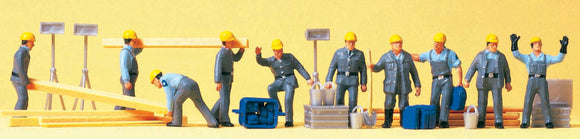 Trabajador de la construcción y accesorios: presellado HO (1:87) 10220