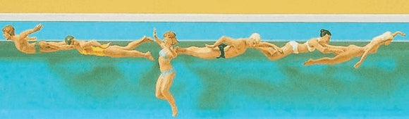 Personas en natación: Preiser - Acabado pintado HO(1:87) 10306
