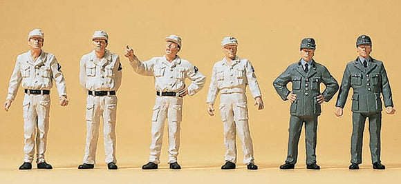 German Federal Technical Assistance Corps (THW) circa 1950: Preiser, complete painted HO (1:87) 10457