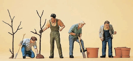 Gente plantando árboles: Preiser - Acabado pintado HO(1:87) 10466