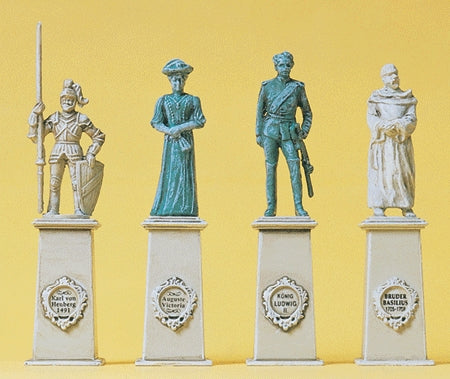 4 types of statues: Preiser, pre-painted, HO (1:87) 10525