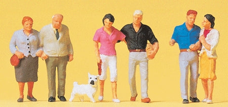 夫妇和狗：Preiser - 画 HO (1:87) 10527