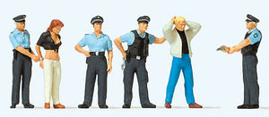 Police Officer and Seized Criminal : Preiser - Painted Finish HO(1:87) 10589