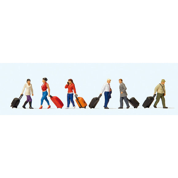 Passenger walking with suitcase : Preiser - Finished product HO(1:87) 10640