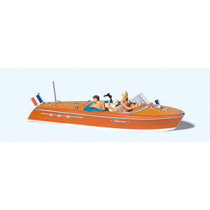 People in motorboats (Riva Ariston): Preiser, complete painted HO(1:87) 10689