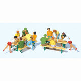 Beer Garden Customer (3) (with couch and desk) : Preiser - Painted Finish HO(1:87) 10702