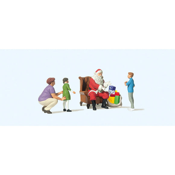 圣诞老人和坐在椅子上的孩子：Preiser - 画 HO(1:87) 10763