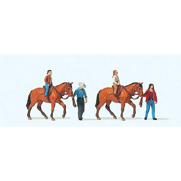People taking riding lessons : Preiser - Finished product HO (1:87) 10794