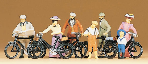 Old Fashioned Bicycle and Pushers : Preiser - Finished product HO(1:87) 12129