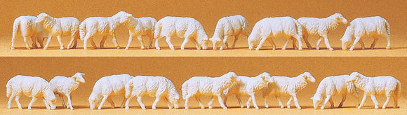 18 Sheep : Preiser - Painted HO (1:87) 14161