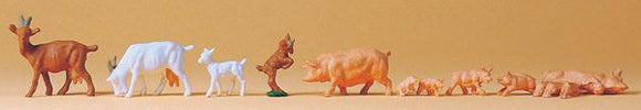 Goat and Pig: Preiser - Painted HO (1:87) 14162