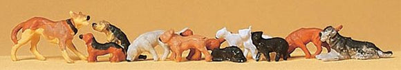 Dog and Cat : Preiser - Painted Finish HO(1:87) 14165