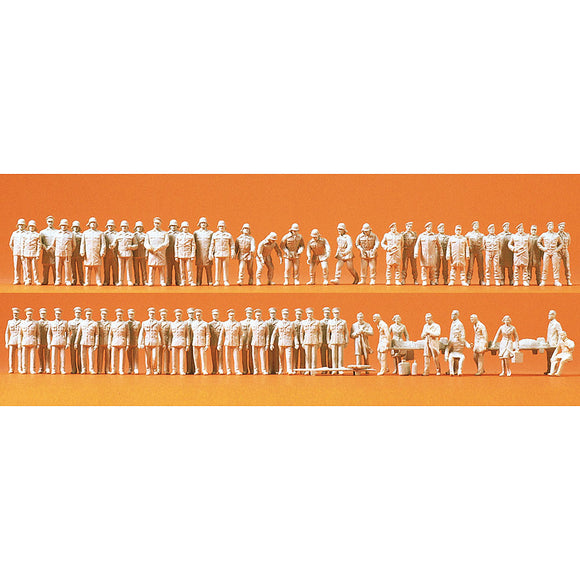 Set of 60 firefighters, paramedics and policemen: Prizer unpainted kit HO(1:87) 16339