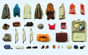 33 piezas entre chaquetas, ropa de trabajo, bolsos, etc.: Prizer Kit HO(1:87) 17008