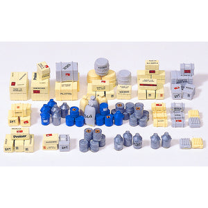 Conjunto de carga (cajas, barriles, botellas, etc.): Preiser kit sin pintar HO (1:87) 17100