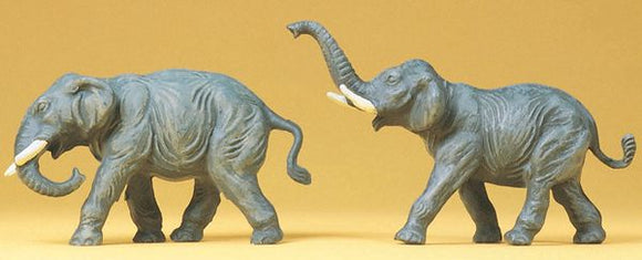 2 Elephants : Preiser - Painted HO (1:87) 20375