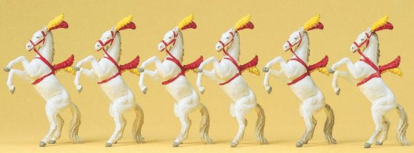 6 circus horses : Preiser - Painted HO(1:87) 20382