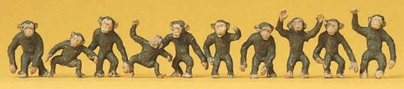 10 只猴子：Preiser - 画 HO(1:87) 20388