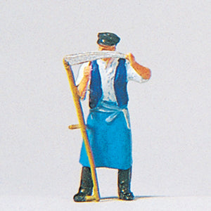 Agricultor con cortacésped: Preiser - pintado HO(1:87) 28041