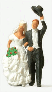 婚礼上的新娘和新郎：Preiser - 彩绘何 (1:87) 28091