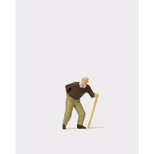 Viejo con bastón : Preiser - Acabado pintado HO(1:87) 28096