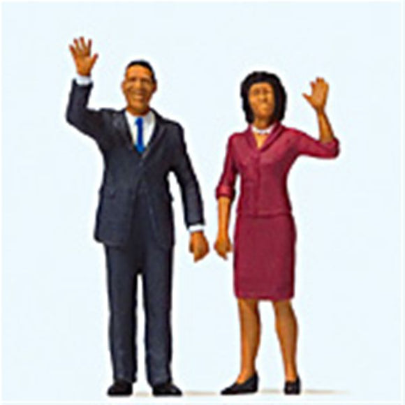 奥巴马总统和第一夫人：Preiser - 成品 HO (1:87) 28144