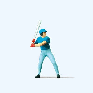 Baseball Player (Batter) : Preiser Painted Complete HO (1:87) 29008