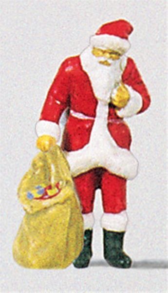 Father Christmas looking at presents : Preiser - Finished product model HO (1:87) 29027