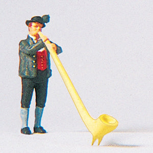 Alpenhorn Player : Preiser - Painted Finish HO (1:87) 29034